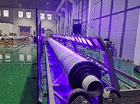 UV curing station hardens GRP layer — ensures long-term durability